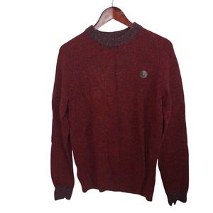 Fred Perry Men's Red Speckled Wool Killecarra Sweater Size Small
